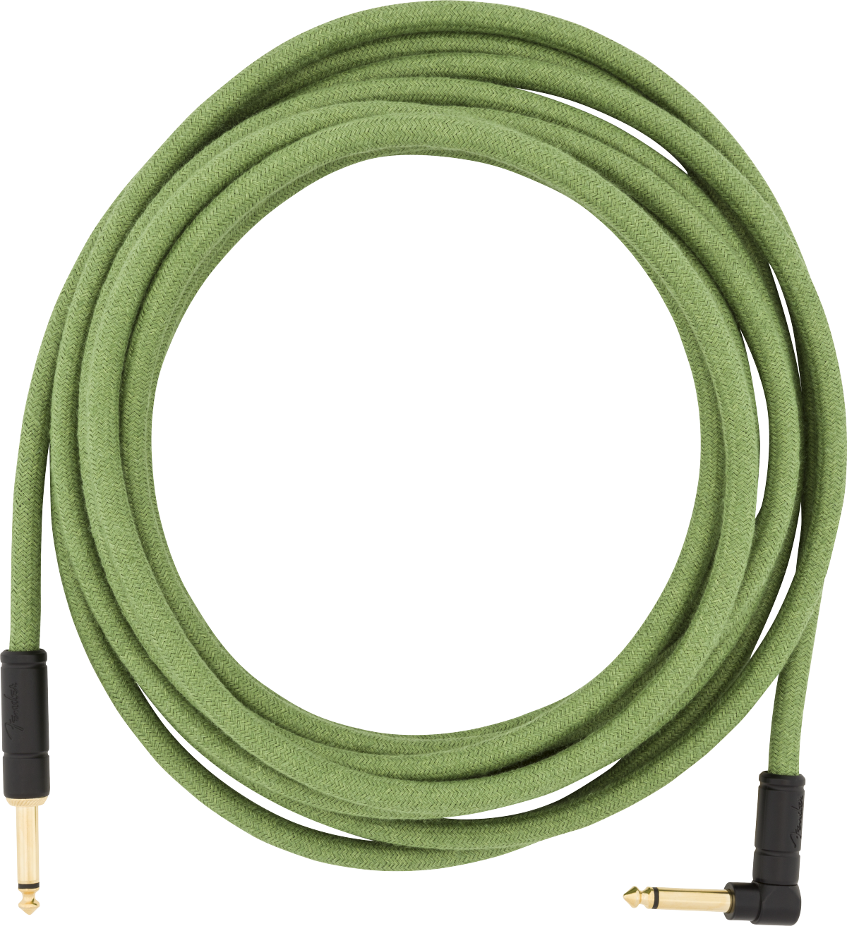 Fender 18.6' Angled Festival Instrument Cable Pure Hemp Green