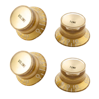 Gibson PRMK-030 Top Hat Knobs w/ Insert 4 Pack - Gold