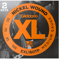 D'Addario EXL160TP XL Nickel 50-105 - 2 Pack