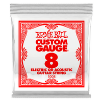 Ernie Ball .008 Plain Steel Electric Or Acoustic Guitar String