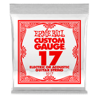Ernie Ball .017 Plain Steel Electric Or Acoustic Guitar String
