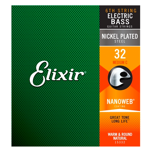 Elixir Bass Nickel Plated Nanoweb Single .032