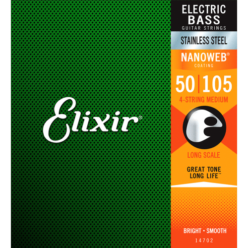 Elixir Bass Stainless Steel Nanoweb - 50-105