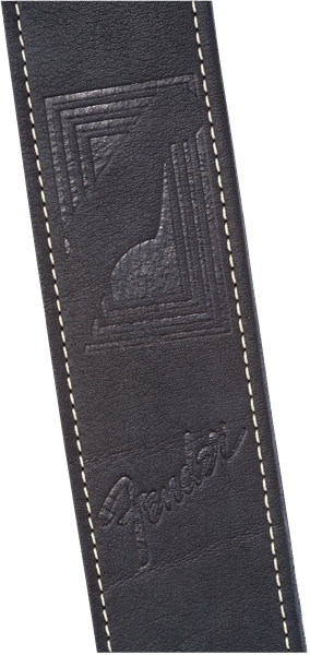 Fender Monogram Leather Strap Black