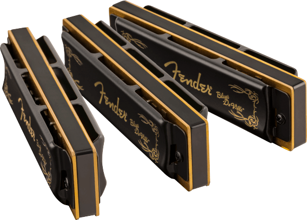 Fender Blues DeVille Harmonica 3 Pack with Case