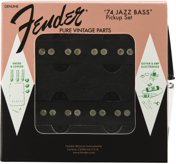 Fender Pure Vintage '74 Jazz Bass Pickup Set Black