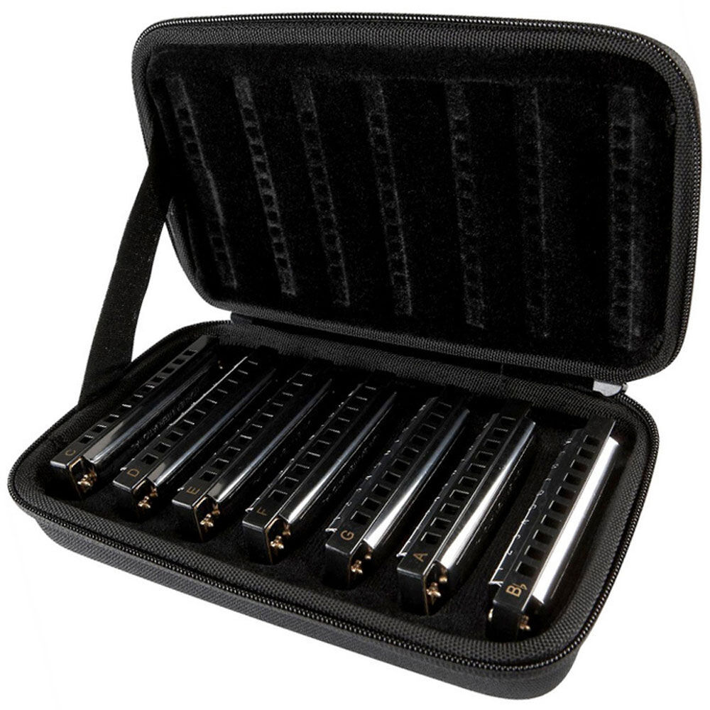 Hohner Blues Band Harmonica 7 Pack with Case