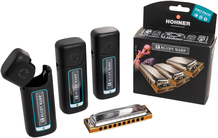 Hohner Blues Harp® Harmonica Pro Pack 3 Pack