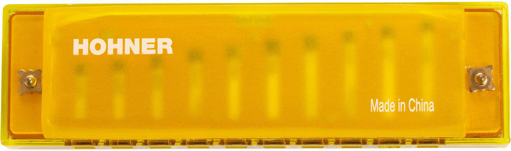 Hohner Kids Clearly Colourful Translucent Harmonica Yellow - Key of C