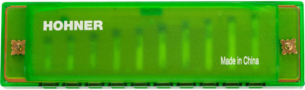Hohner Kids Clearly Colourful Translucent Harmonica Green - Key of C