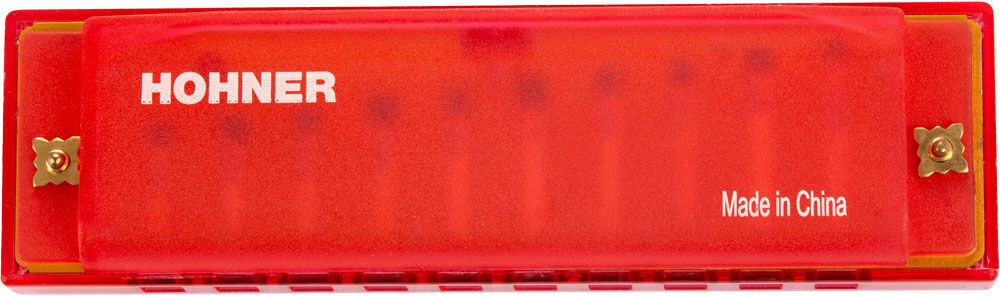 Hohner Kids Clearly Colourful Translucent Harmonica Red - Key of C