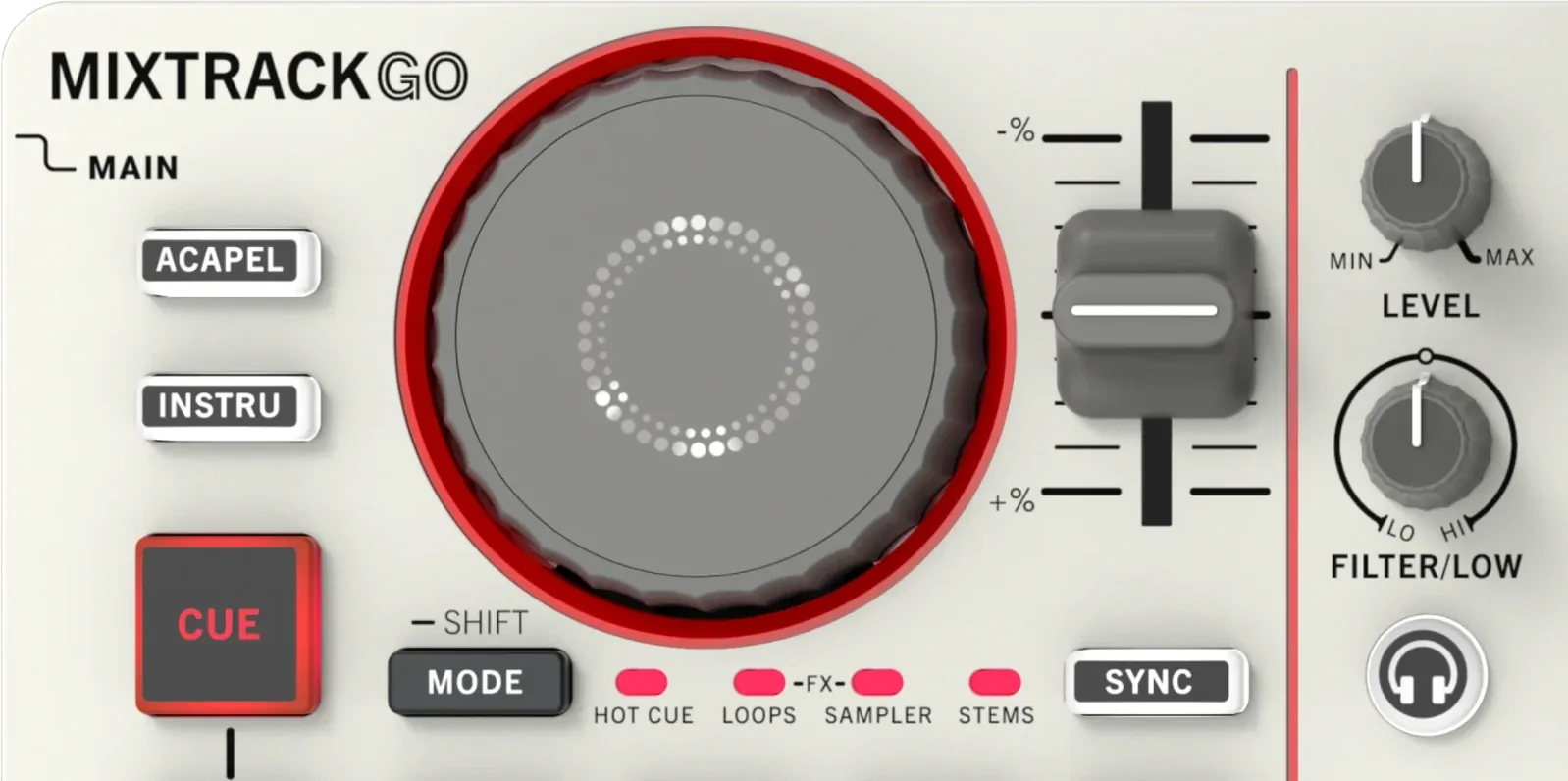 Numark MixTrack GO Cream