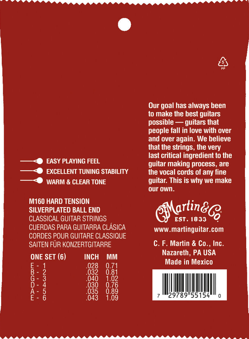 Martin Classical Hard Tension M160 28-43