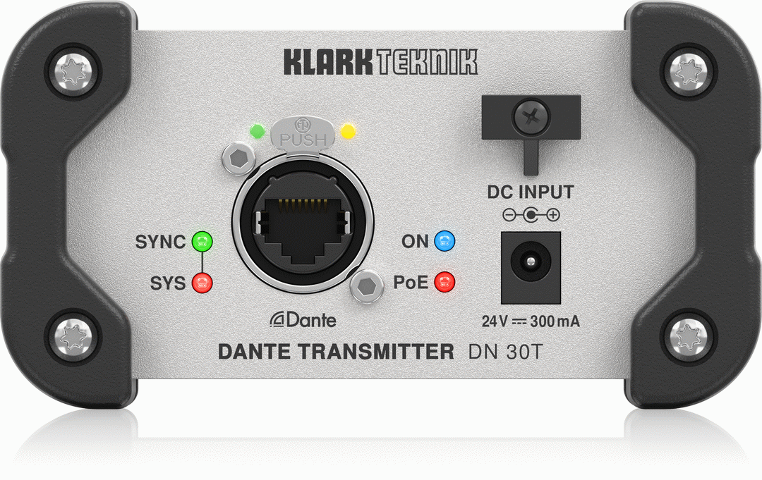 Klark Teknik DN30T 2-Channel Dante Audio Transmitter