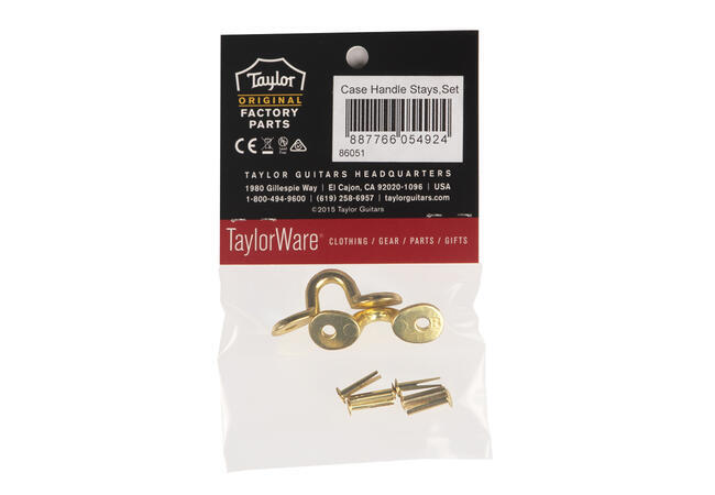 Taylor Hardshell Case Handle Stays with Rivets Gold