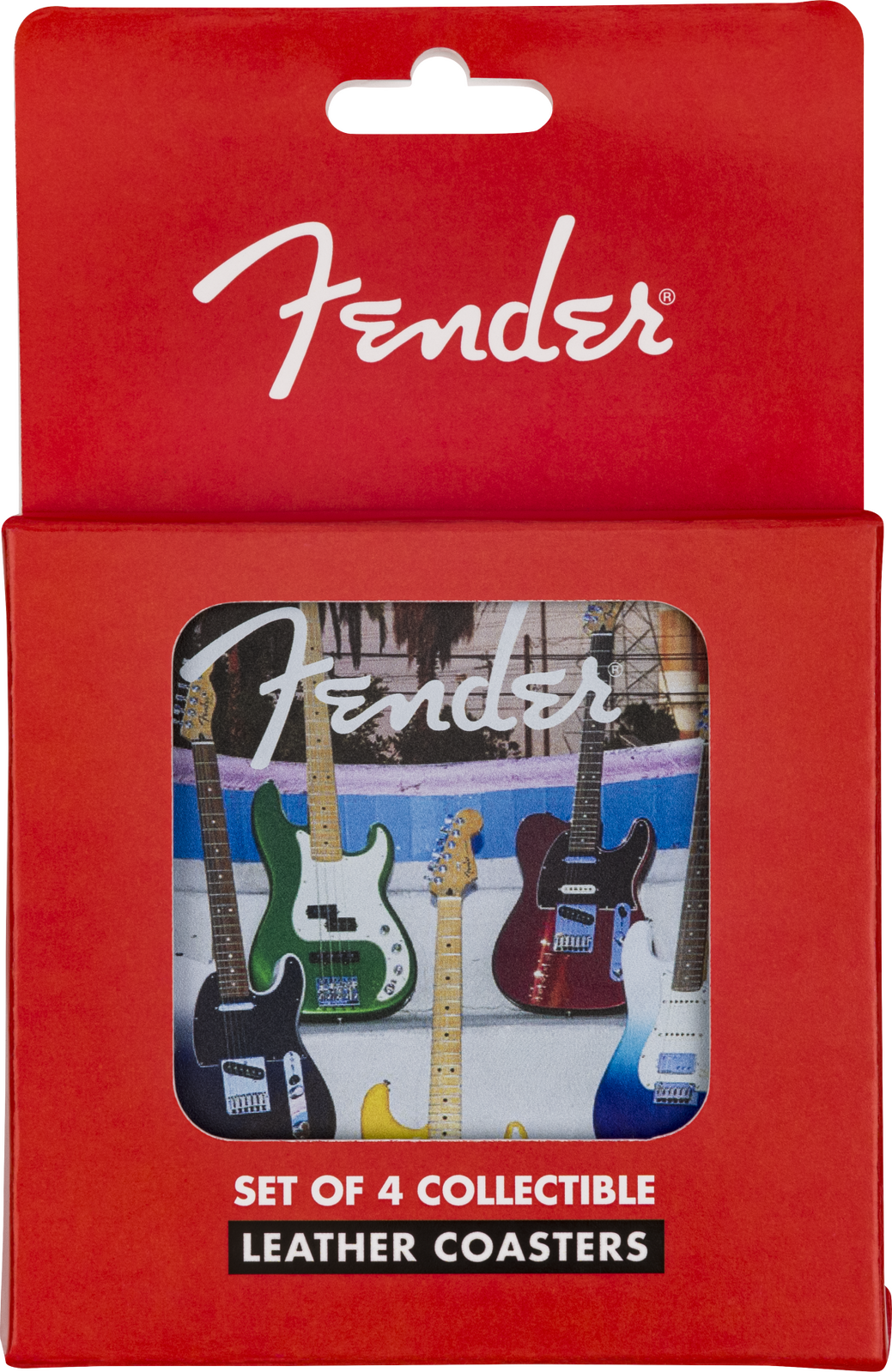 Fender 4-Pack Leather Guitar Coasters
