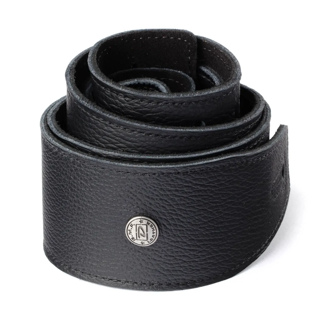 Jim Dunlop BMF08BK 2.5" Triple Black Leather Strap
