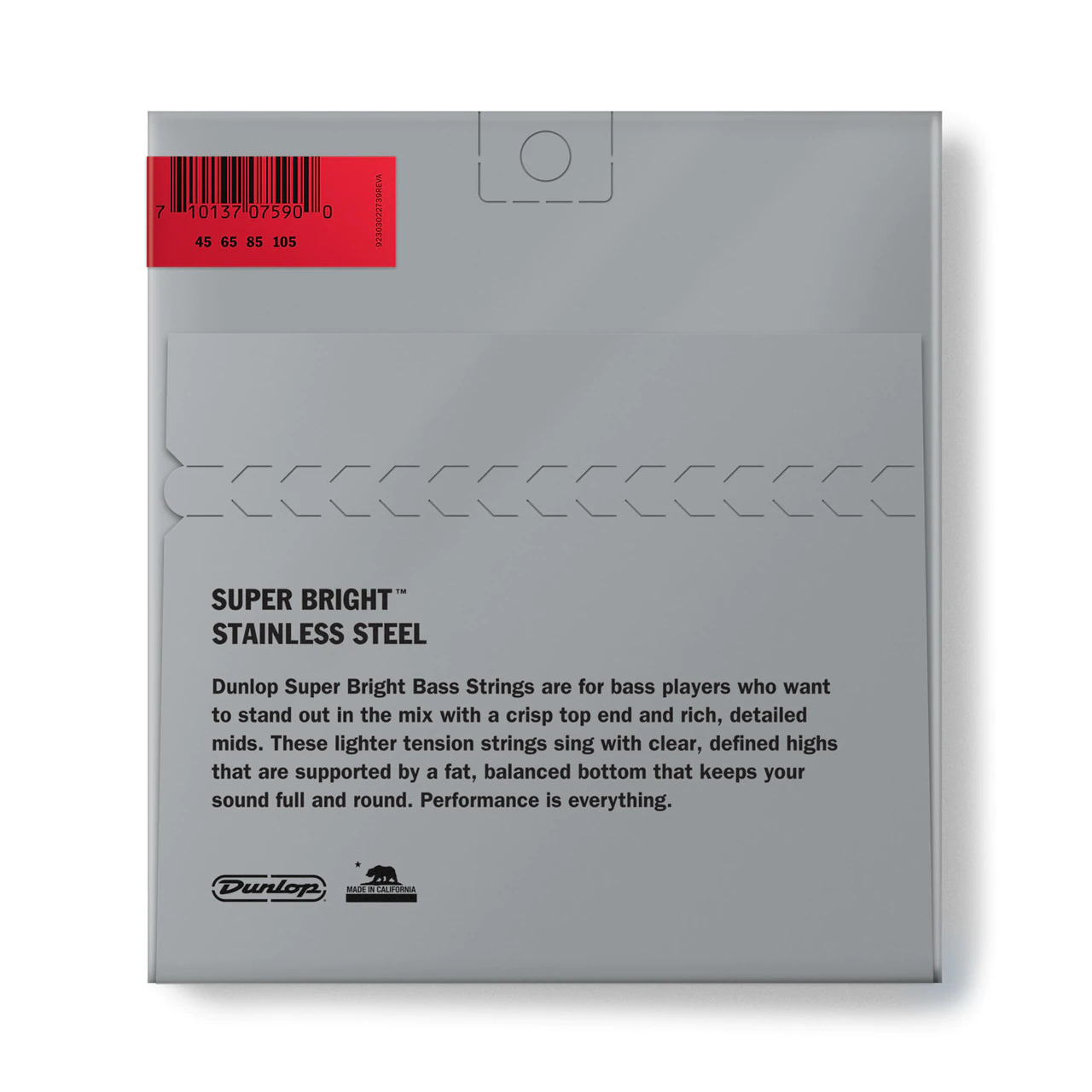 Dunlop DBSBN45105 Super Bright Nickel Wound 45/105