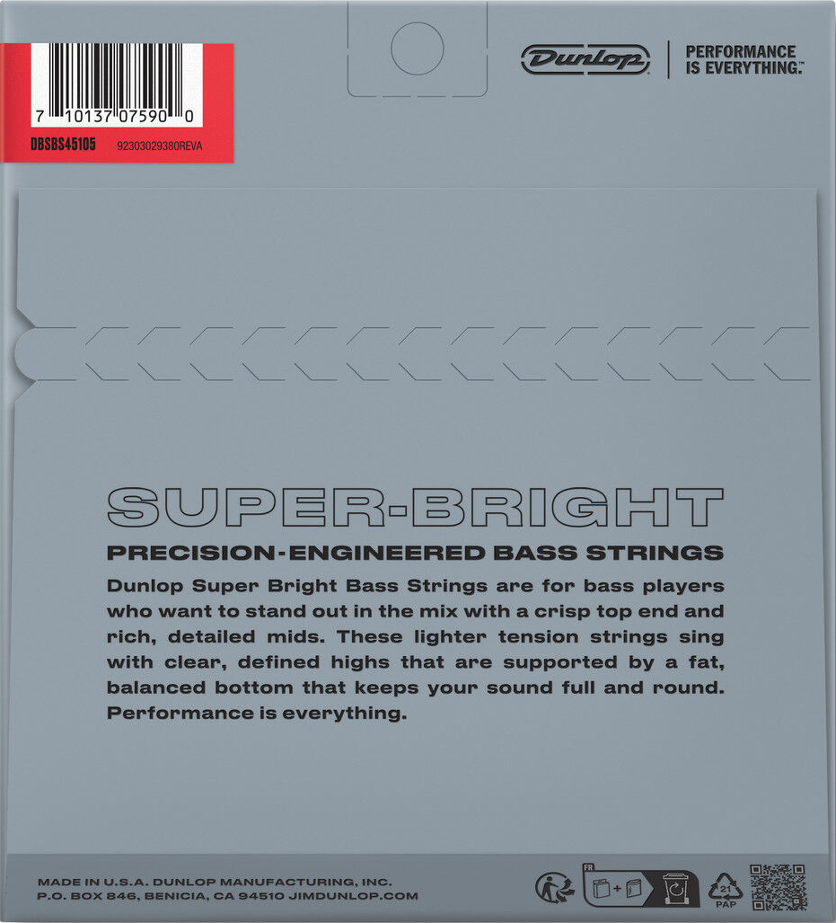 Dunlop Super Bright Stainless Steel DBSBS45105 45-105