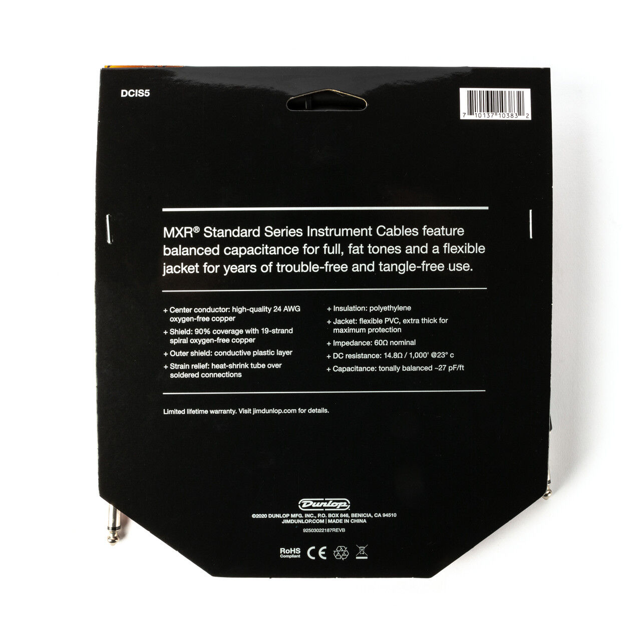 MXR Standard Instrument Cable 5ft