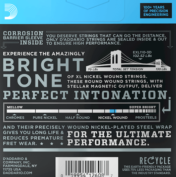 D'Addario EXL110-3D - 3 pack