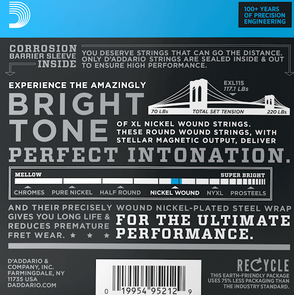 D'Addario EXL115-10P 10 Pack