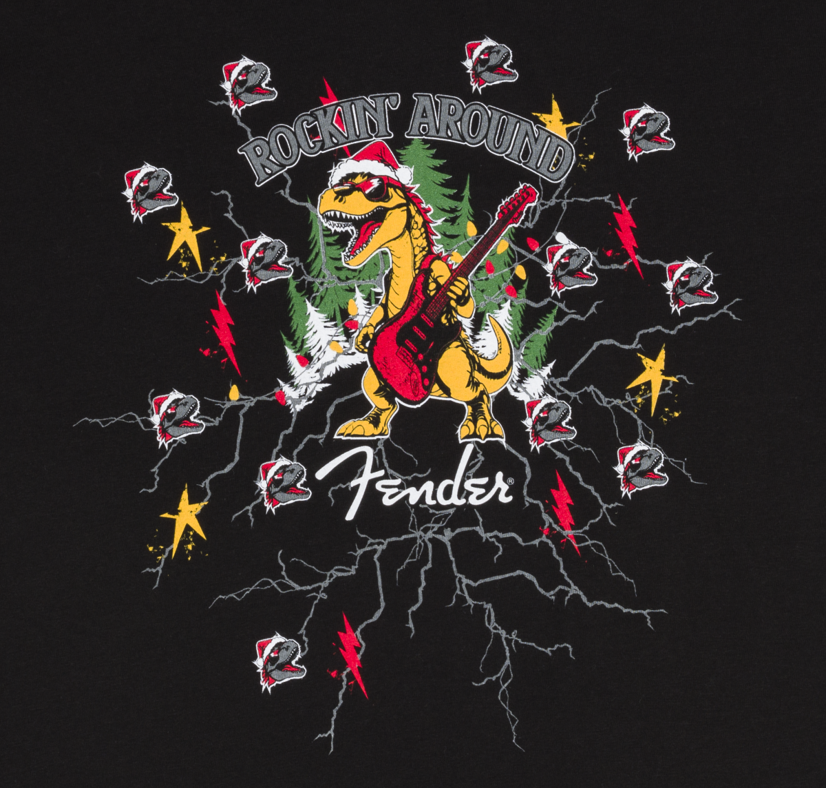 Fender 2025 Ugly Christmas Dinosaur T-Shirt