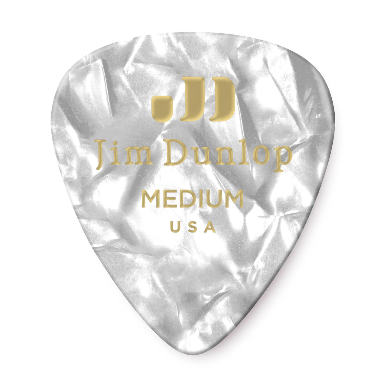 Jim Dunlop 483P04MD Celluloid White Pearloid Medium - 12 Pack