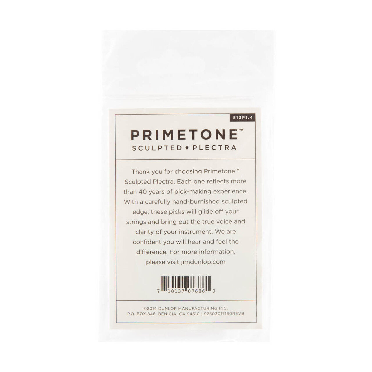 Dunlop 513P140 Primetone Triangle 1.4mm Pick - 3 Pack