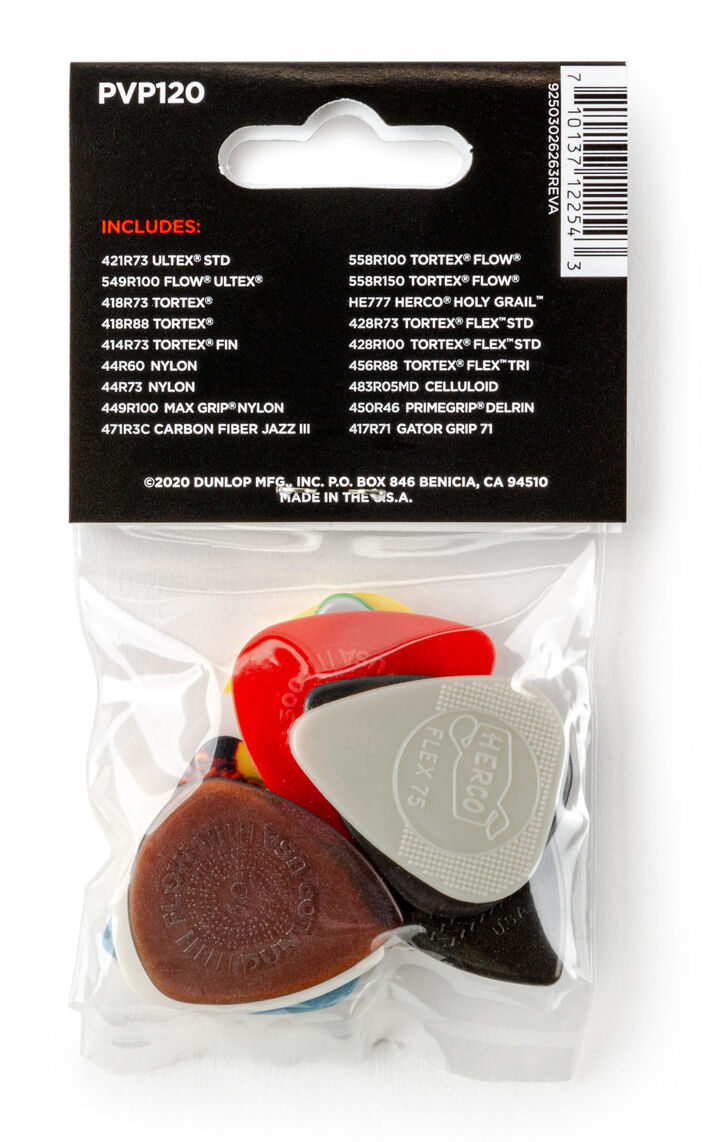 Dunlop Recording Pick Variety - 18 Pack