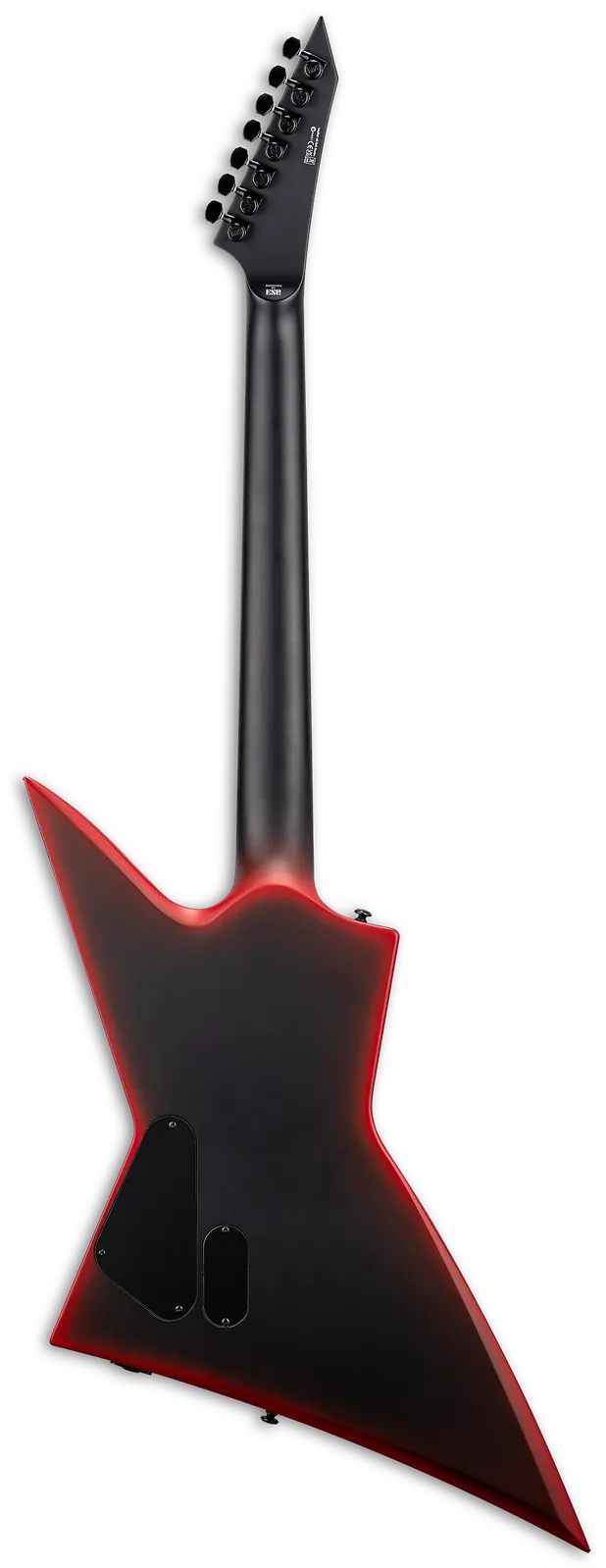 LTD EXL-7 Baritone Black Metal Black Red Burst Satin