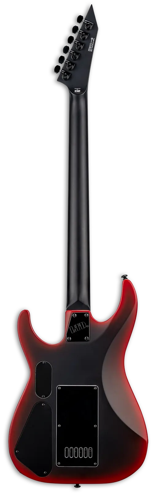 LTD M-6 Evertune 30 Black Metal Black Red Burst Satin