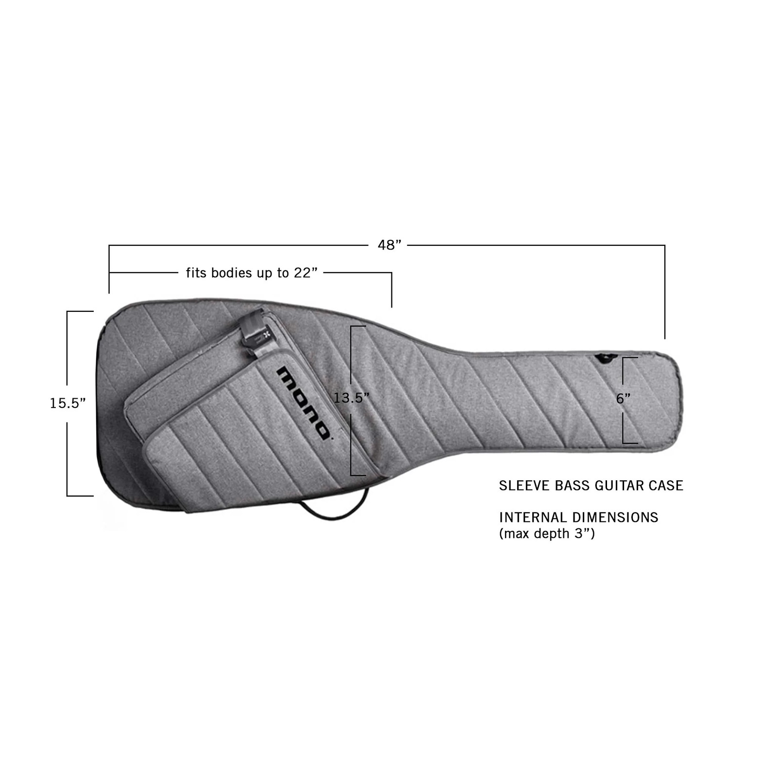 MONO M80 Sleeve Bass Guitar Case Ash