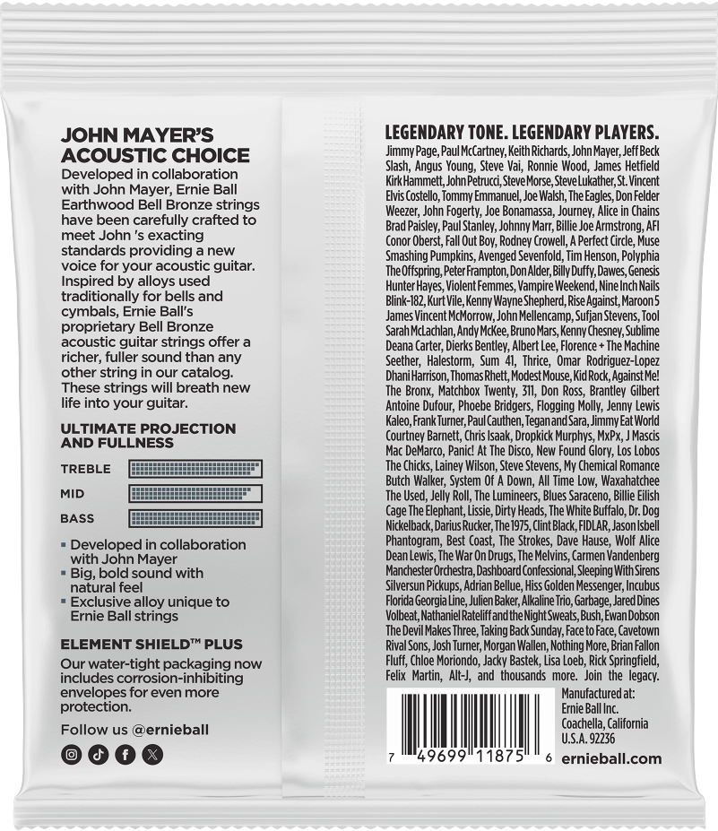 Ernie Ball Earthwood - Light Bell Bronze