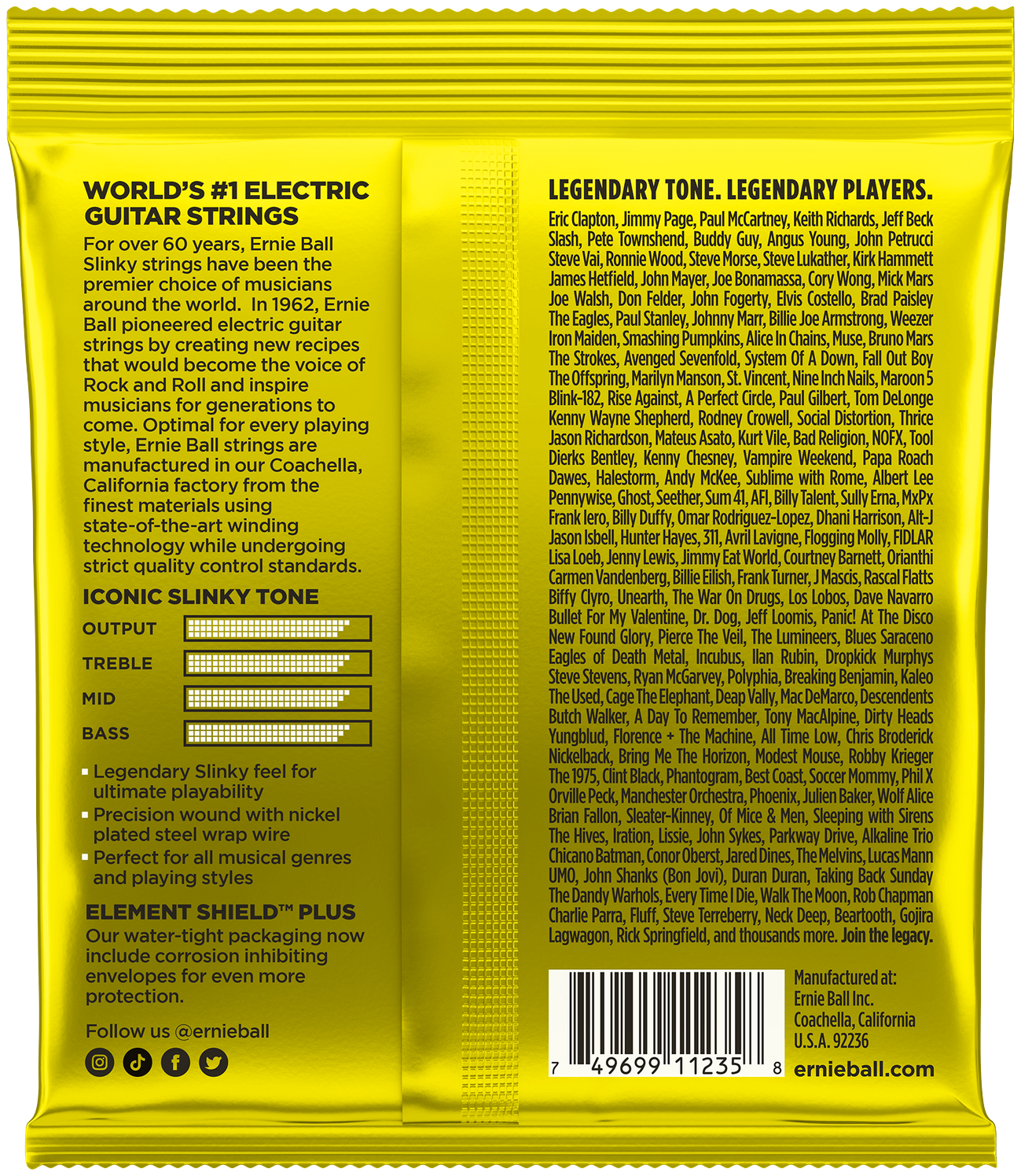 Ernie Ball 3 Pack Beefy Slinky .011 - .054