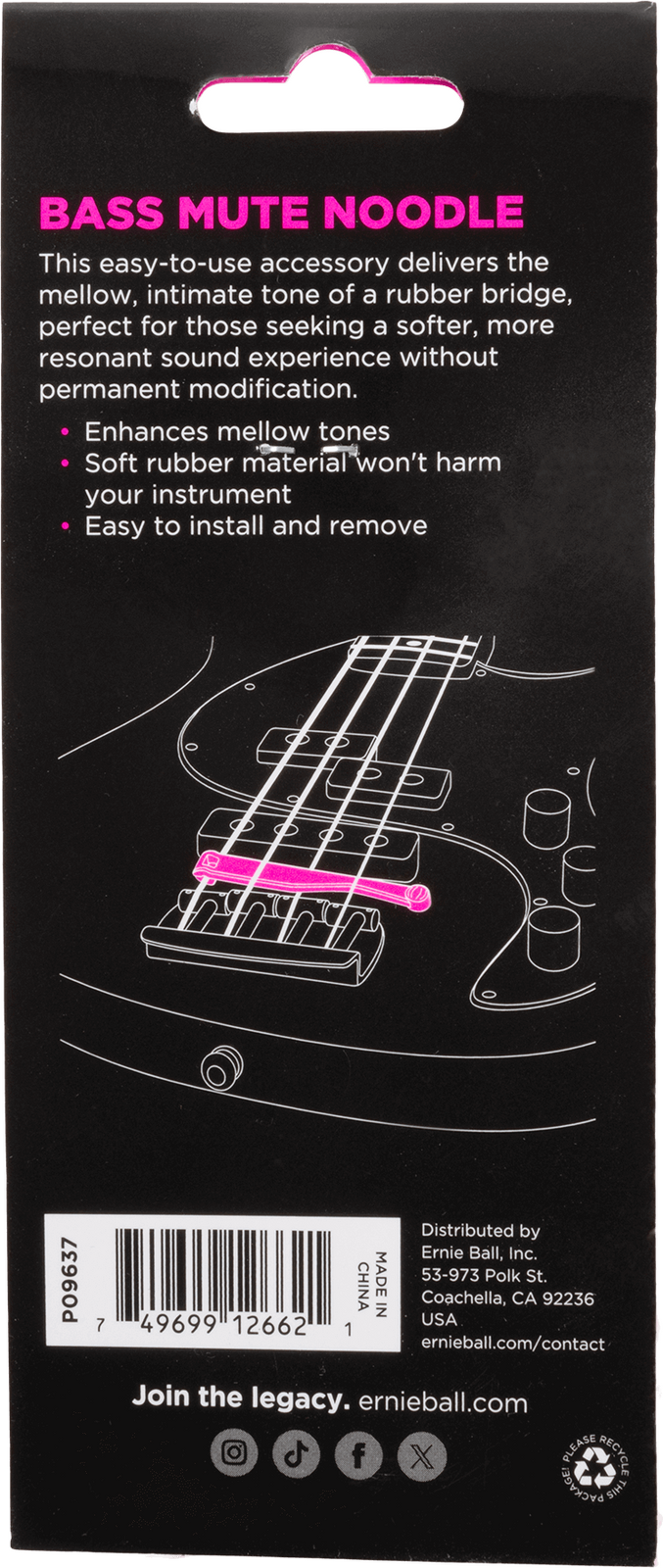 Ernie Ball Mute Noodle - Bass