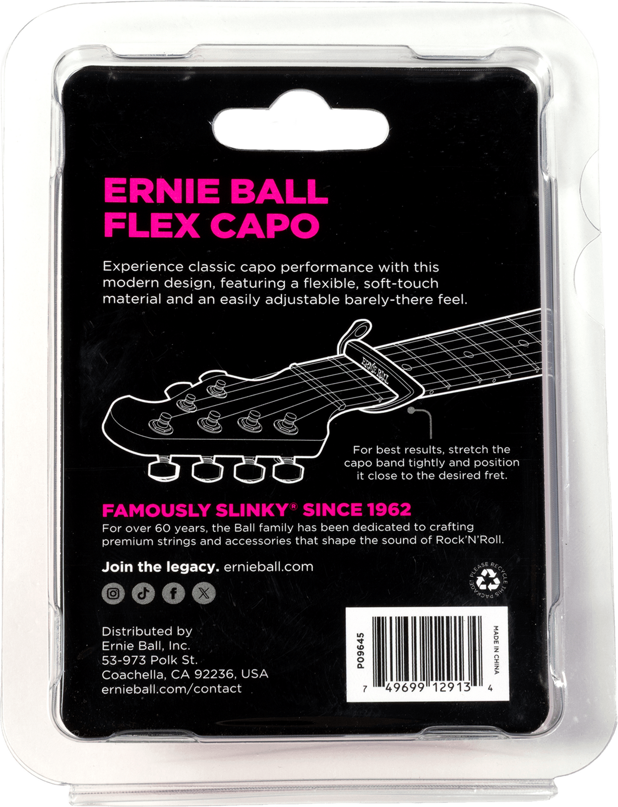 Ernie Ball Flex Capo Black