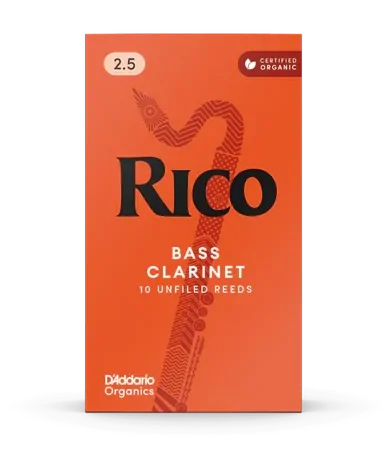 Rico Organic Bass Clarinet Reeds - 10 Pack