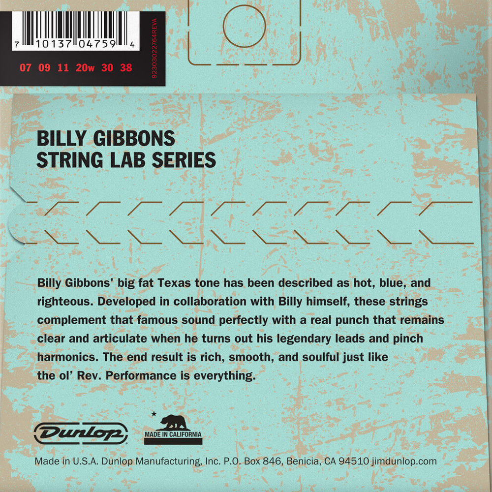 Dunlop Billy Gibbons Custom Rev Willy's 07/38