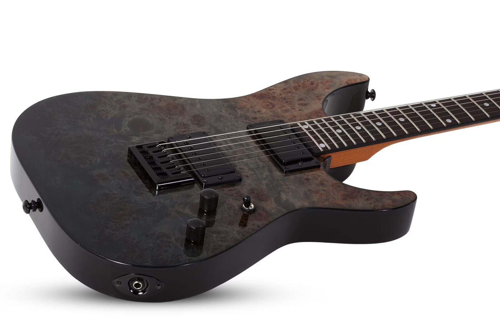 Schecter C-1 Standard Black Fade Burst Burl