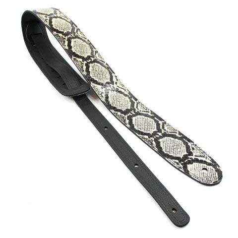 DSL SKG25-33-1 2.5" Snakeskin White & Black Guitar Strap