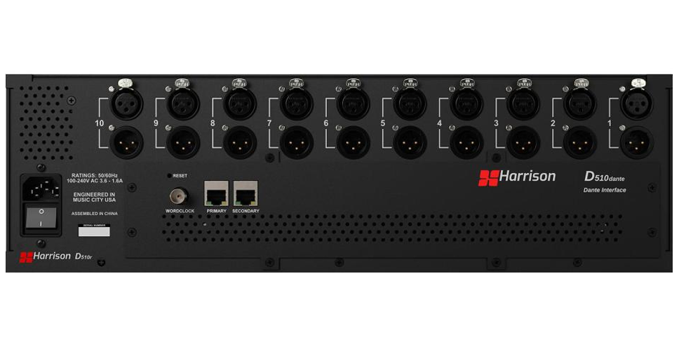 Harrison Audio D510r 500 Series Rack with Dante Card