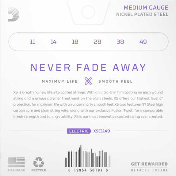 D'Addario XS Electric Nickel Plated 11-49