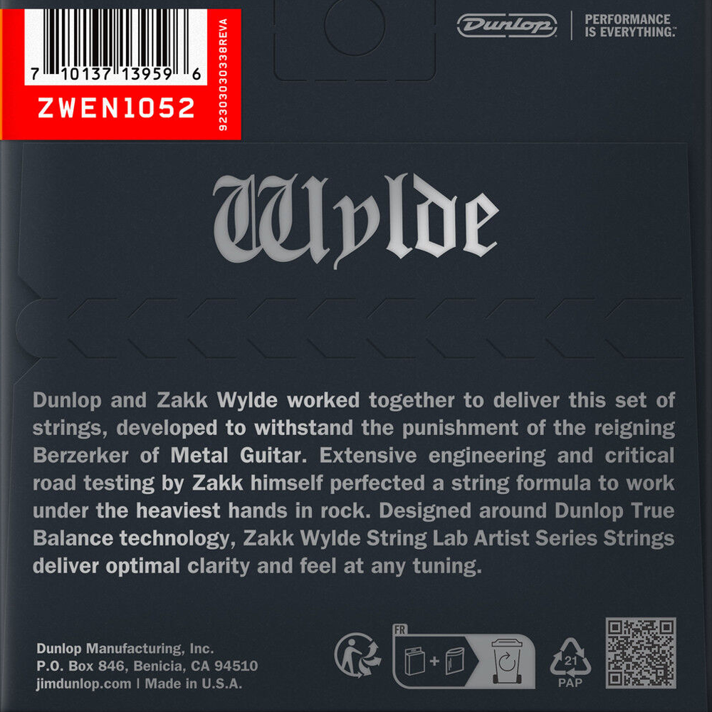 Dunlop ZWEN1052 Zakk Wylde String Lab 10/52