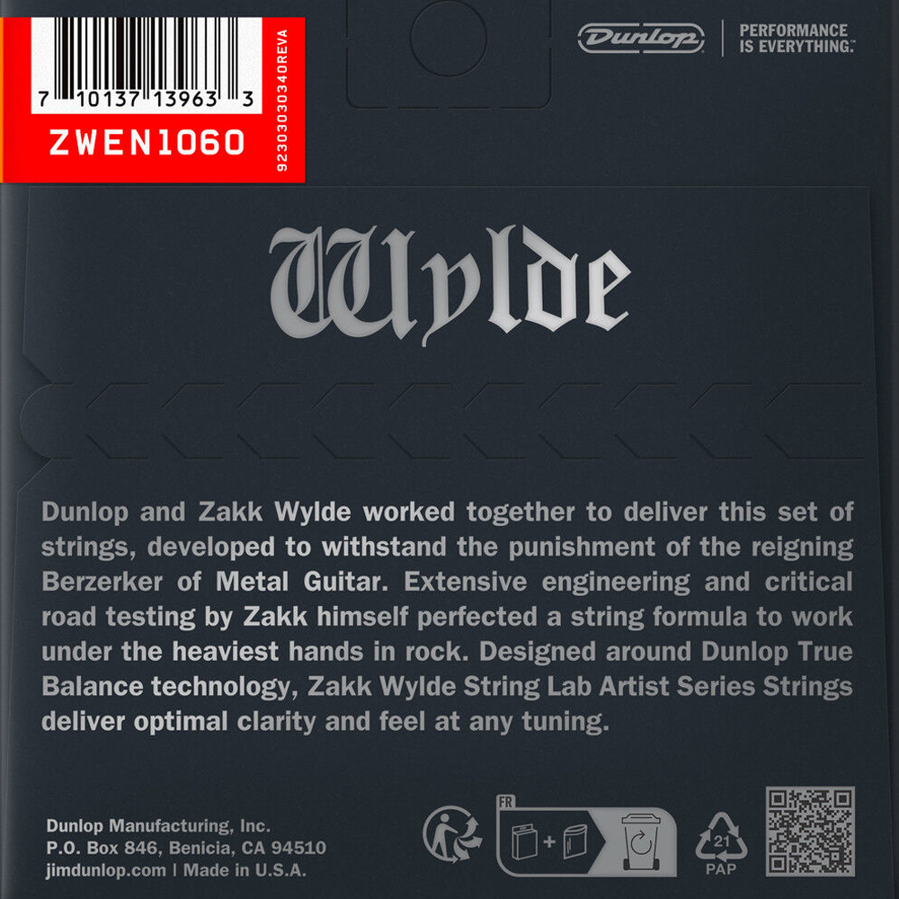 Dunlop ZWEN1060 Zakk Wylde String Lab 10/60