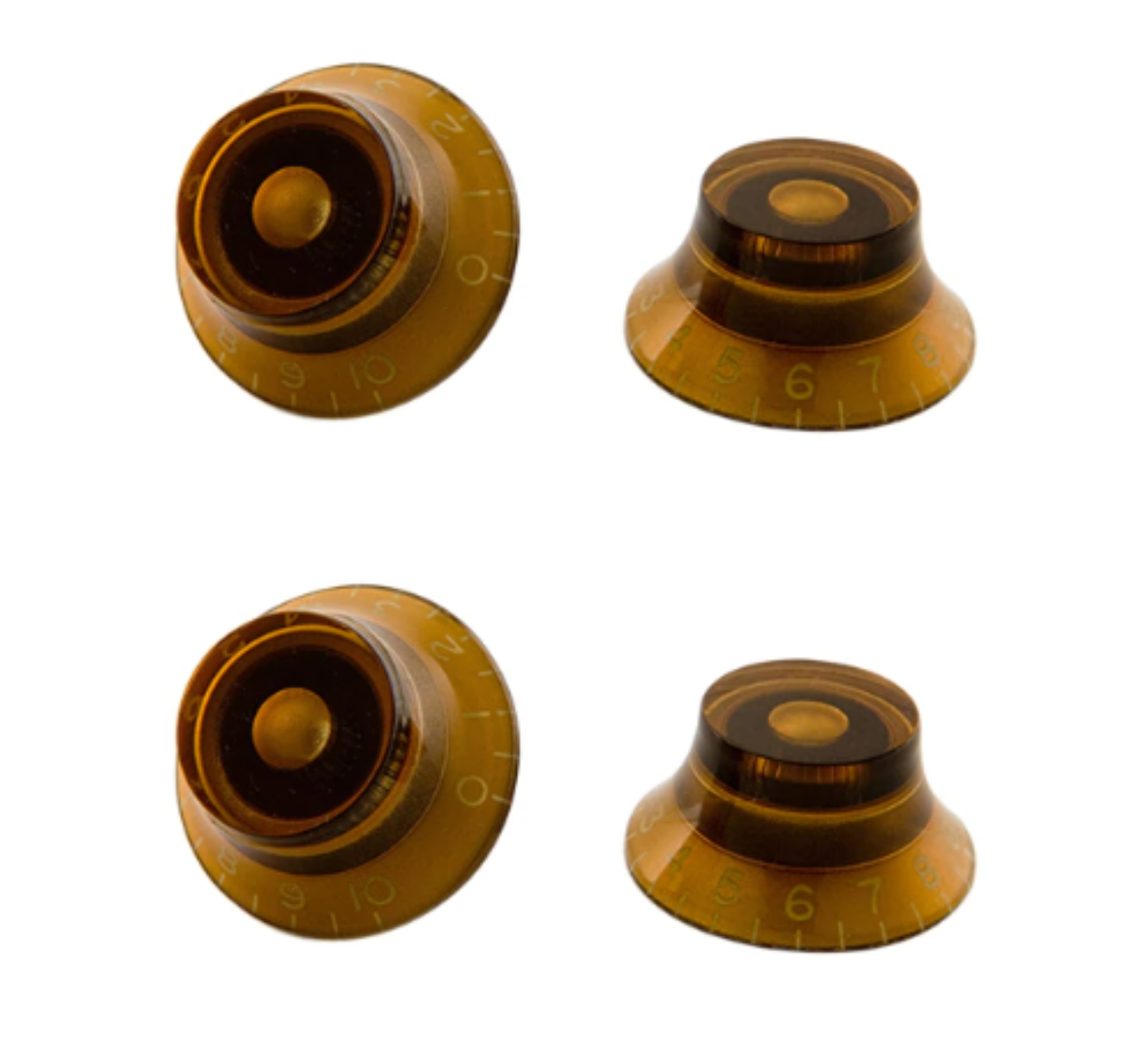 Gibson PRHK030 Top Hat Knobs 4 Pack Amber