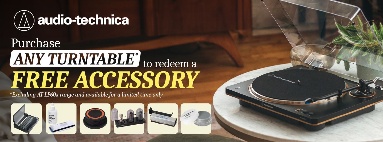 Audio-Technica Free Turntable Accessory Promotion