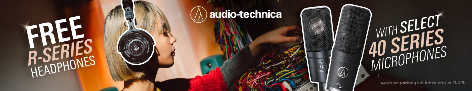 Audio-Technica Free R-Series Headphones with 40 Series Microphones
