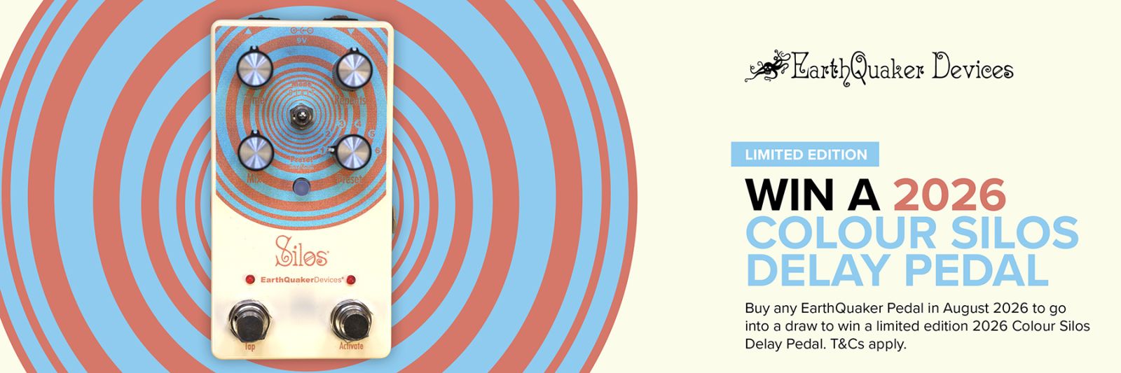 Win a Limited Edition Colour Silos Delay Pedal
