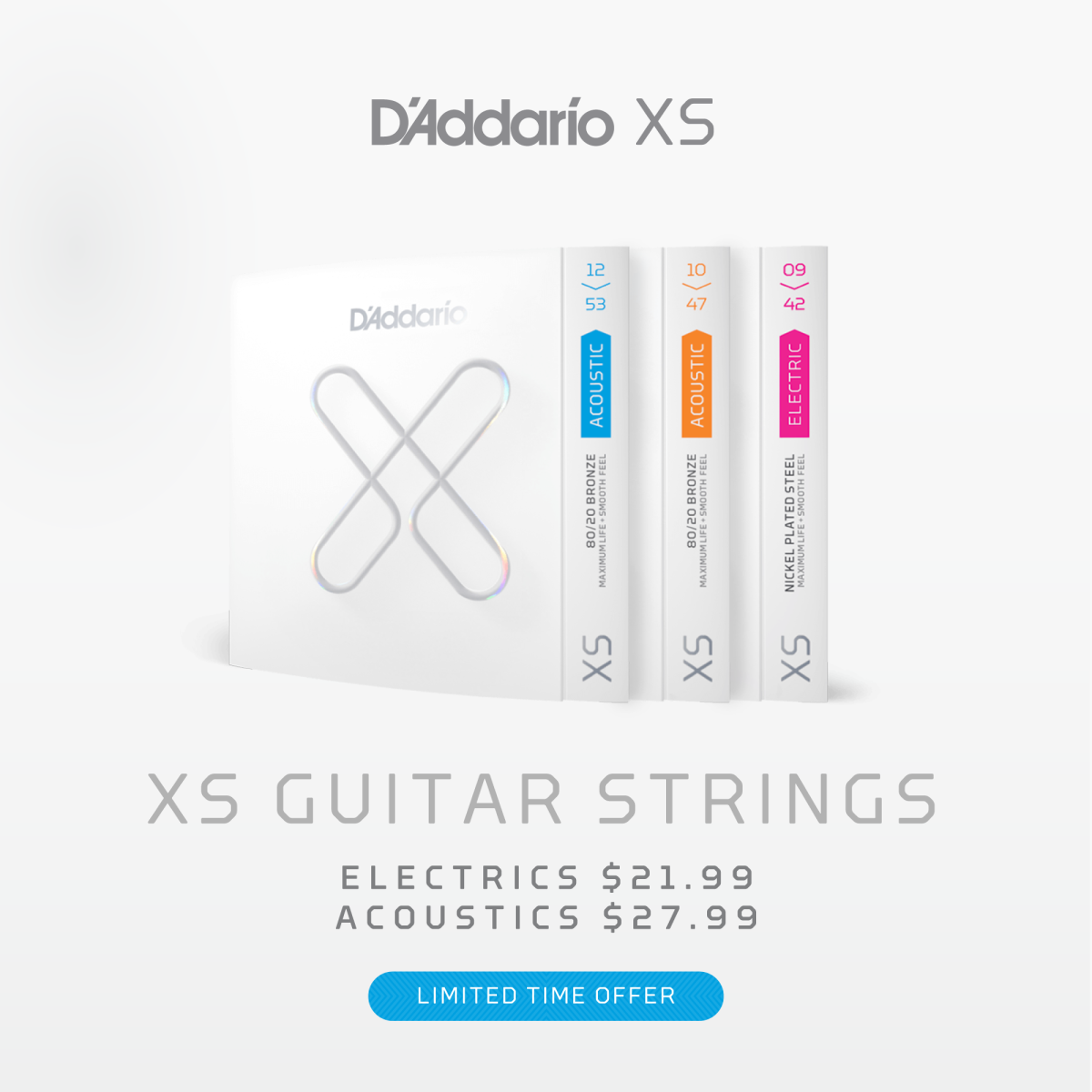 D'Addario XS Acoustic & Electric Guitar String Promotion Q3 2025